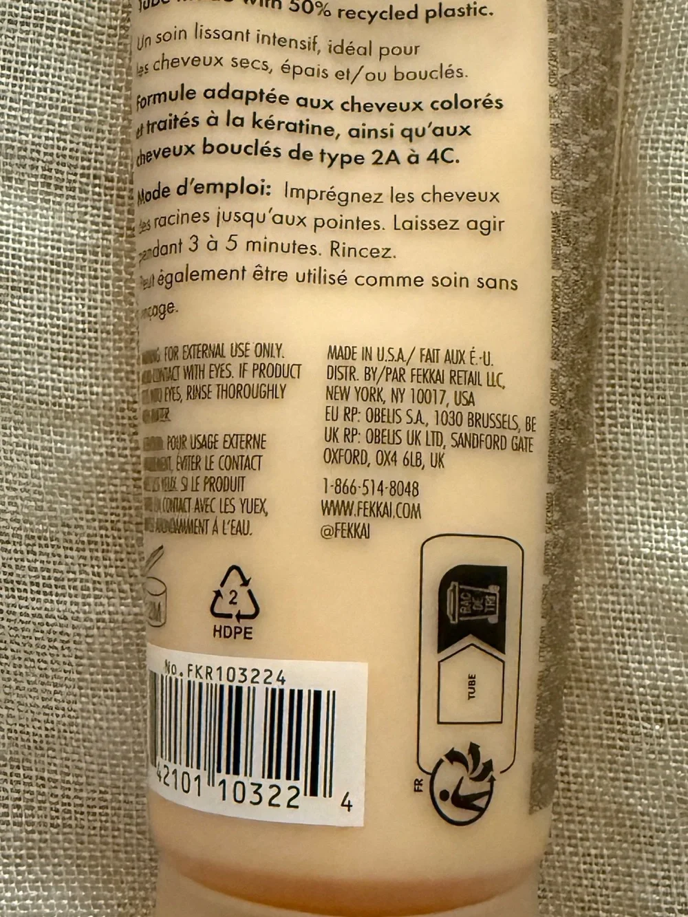 Fekkai Shea Butter Miracle Mask Intense Moisture 2 oz New Sealed